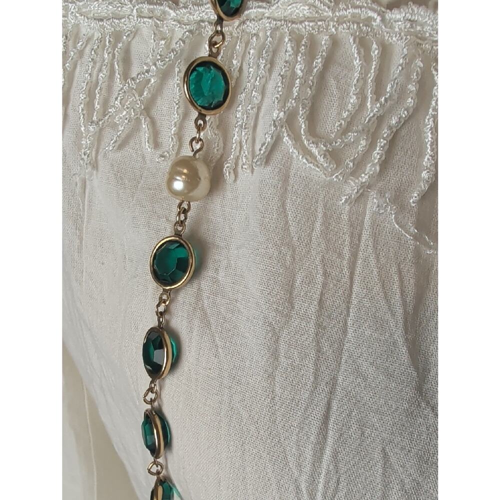 Stunning!!! Chanel Gold-Plated Vintage 1981 Gripoix & Faux Pearl Necklace - Picture 6 of 14